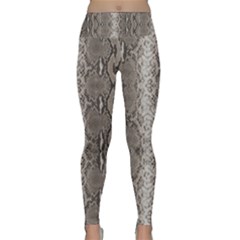 Python Snakeskin Print Lightweight Velour Classic Yoga Leggings by LoolyElzayat