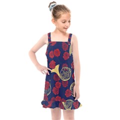 Roses French Horn  Kids  Overall Dress by BubbSnugg