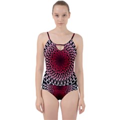 Gradient Spirograph Cut Out Top Tankini Set by JayneandApollo