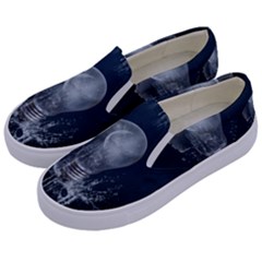 Awesome Light Bulb Kids  Canvas Slip Ons by FantasyWorld7