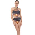 Ocean Sunrise Halter Side Cut Swimsuit View1