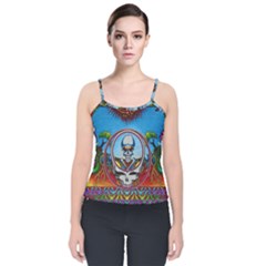 Grateful Dead Wallpapers Velvet Spaghetti Strap Top by Sapixe