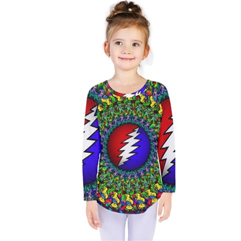 Grateful Dead Kids  Long Sleeve Tee by Sapixe