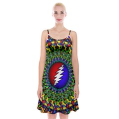 Grateful Dead Spaghetti Strap Velvet Dress by Sapixe