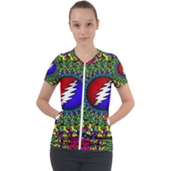 Grateful Dead Short Sleeve Zip Up Jacket by Sapixe