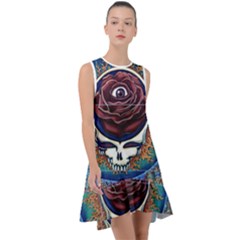 Grateful Dead Ahead Of Their Time Frill Swing Dress by Sapixe