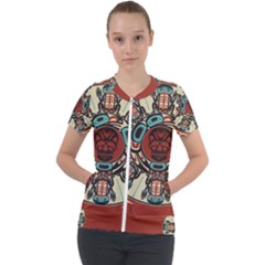 Grateful Dead Pacific Northwest Cover Short Sleeve Zip Up Jacket by Sapixe