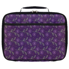 Flowers Violet Decorative Pattern Full Print Lunch Bag by Vaneshart