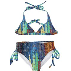 Matrix City Urbanization Technology Kids  Classic Bikini Set by Vaneshart