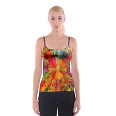 Kaleidoscope Mandala Color Spaghetti Strap Top by Vaneshart