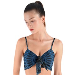 Abstract Rosette Web Network Woven Tie Front Bralet by Vaneshart