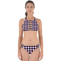 Block Fiesta - Blush Pink & Black Perfectly Cut Out Bikini Set by FashionBoulevard