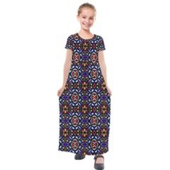 Abstract-s-2 Kids  Short Sleeve Maxi Dress by ArtworkByPatrick