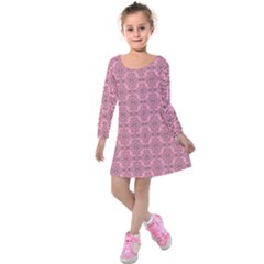 Timeless - Black & Flamingo Pink Kids  Long Sleeve Velvet Dress by FashionBoulevard