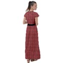 Timeless - Black & Indian Red Flutter Sleeve Maxi Dress View2