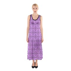 Timeless - Black & Lavender Purple Sleeveless Maxi Dress by FashionBoulevard