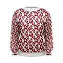 Cute Flowers - Carmine Red White Women s Sweatshirt View1