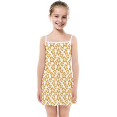 Cute Flowers - Honey Orange White Kids  Summer Sun Dress by FashionBoulevard