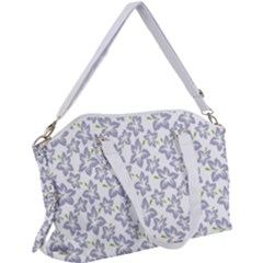 Cute Flowers - Silver Grey Canvas Crossbody Bag by FashionBoulevard