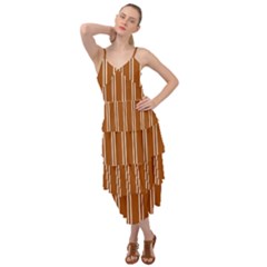 Nice Stripes - Burnt Orange Layered Bottom Dress by FashionBoulevard