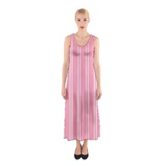 Nice Stripes - Flamingo Pink Sleeveless Maxi Dress by FashionBoulevard