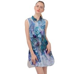 Sea Anemone Sleeveless Shirt Dress by CKArtCreations