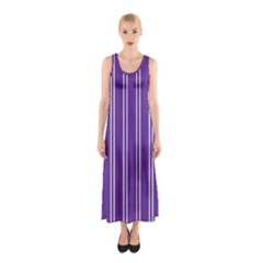 Nice Stripes - Imperial Purple Sleeveless Maxi Dress by FashionBoulevard