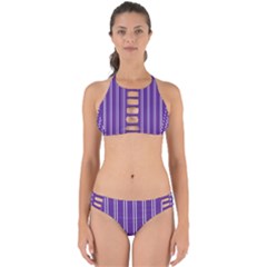 Nice Stripes - Imperial Purple Perfectly Cut Out Bikini Set by FashionBoulevard