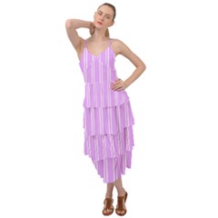 Nice Stripes - Lavender Purple Layered Bottom Dress by FashionBoulevard