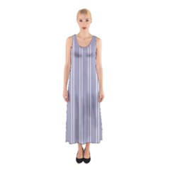 Nice Stripes - Silver Grey Sleeveless Maxi Dress by FashionBoulevard