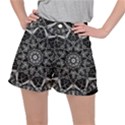 Black And White Pattern Ripstop Shorts View1