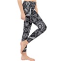 Black And White Pattern Lightweight Velour Classic Yoga Leggings View4