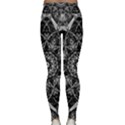 Black And White Pattern Lightweight Velour Classic Yoga Leggings View2