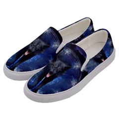 Awesome Wolf In The Gate Men s Canvas Slip Ons by FantasyWorld7