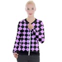 Block Fiesta Black And Lavender Purple Casual Zip Up Jacket View1