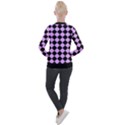 Block Fiesta Black And Lavender Purple Casual Zip Up Jacket View2