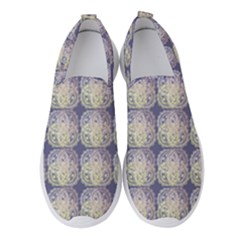 Doily Only Pattern Blue Women s Slip On Sneakers by snowwhitegirl