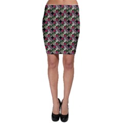 Doily Rose Pattern Black Bodycon Skirt by snowwhitegirl