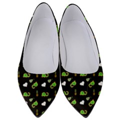 Green Elephant Pattern Women s Low Heels by snowwhitegirl