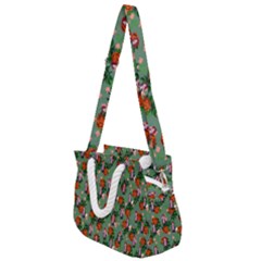 Fiola Pattern Green Rope Handles Shoulder Strap Bag by snowwhitegirl