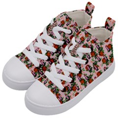 Fiola Pattern Pink Kids  Mid-top Canvas Sneakers by snowwhitegirl