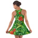 Red Flowers And Green Plants At Outdoor Garden Cotton Racerback Dress View2