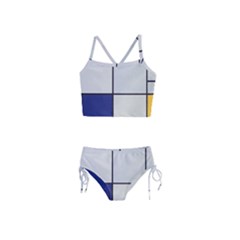 Tableau I, By Piet Mondriaan Girls  Tankini Swimsuit by Sobalvarro