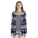 Graffiti Abstract Collage Print Pattern Drape Collar Cardigan View1