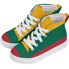 Lithuania Flag Kids  Hi-top Skate Sneakers by FlagGallery