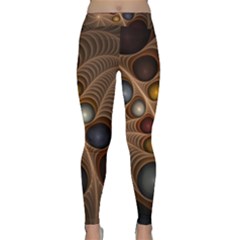 Fractal Fantasy Abstract Design Classic Yoga Leggings by Wegoenart