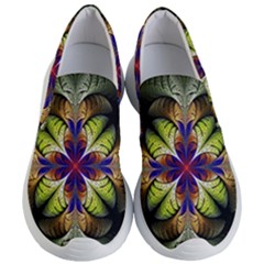 Fractal Flower Fantasy Design Women s Lightweight Slip Ons by Wegoenart