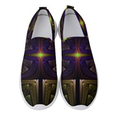 Fractal Fantasy Design Texture Women s Slip On Sneakers by Wegoenart