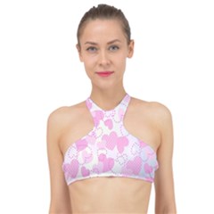 Valentine Background Hearts Bokeh High Neck Bikini Top by Nexatart