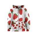 Seamless Pattern Fresh Strawberry Kids  Zipper Hoodie View1